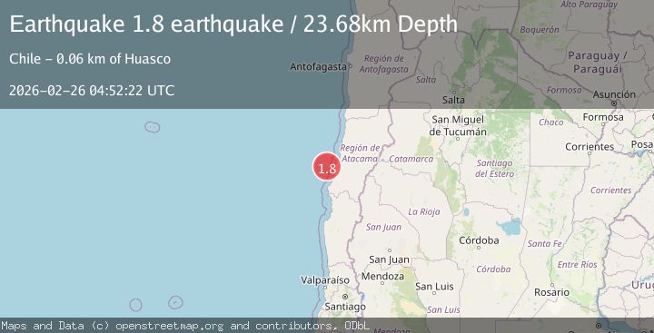 Map of offshore Atacama, Chile