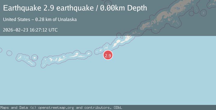 Map of Fox Islands, Aleutian Islands, Alaska