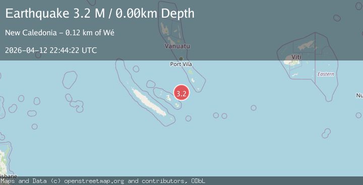 Map of Loyalty Islands, New Caledonia