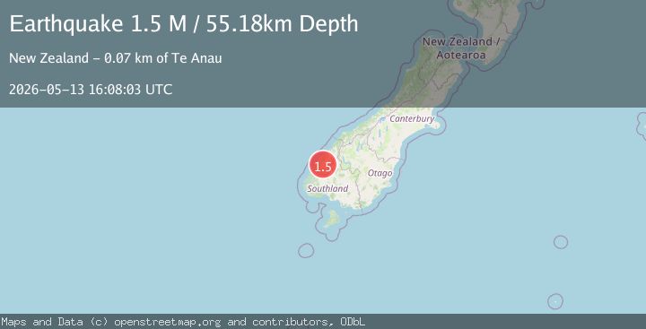 Map of Southland District, New Zealand