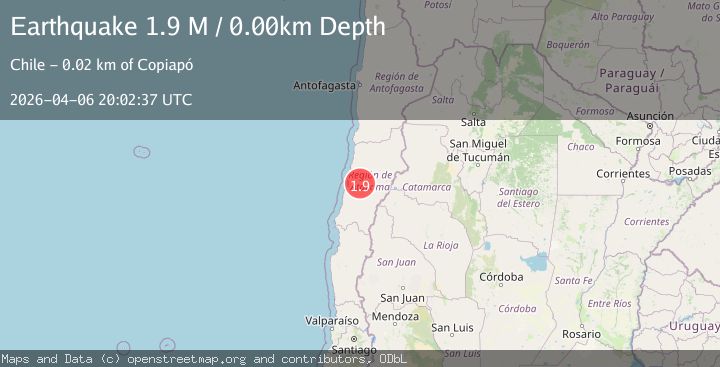 Map of Atacama, Chile
