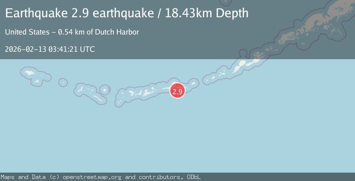 Map of Andreanof Islands, Aleutian Islands, Alaska