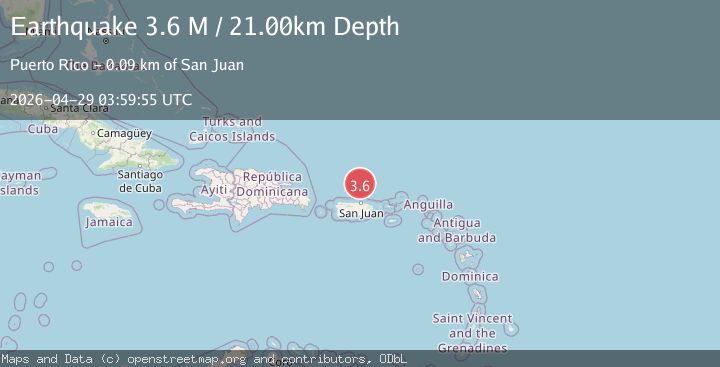 Map of Puerto Rico region