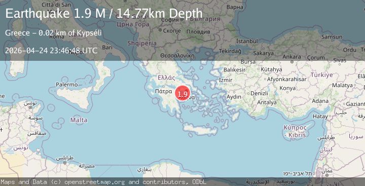 Map of Offshore southern Greece