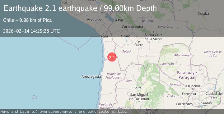 Map of Tarapaca, Chile