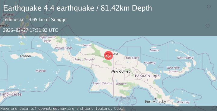 Map of Papua, Indonesia