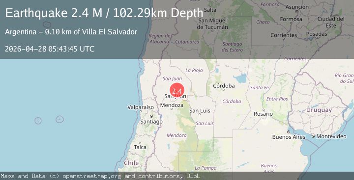 Map of San Juan, Argentina