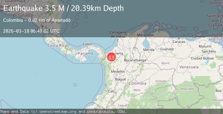Map of northern Colombia