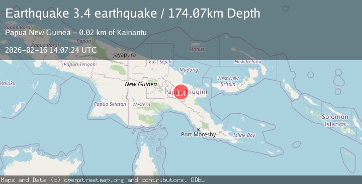 Map of New Guinea, Papua New Guinea