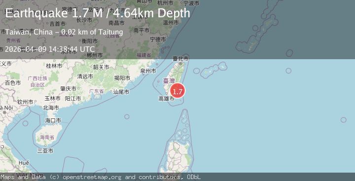 Map of Taiwan region