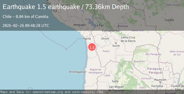 Map of Tarapaca, Chile