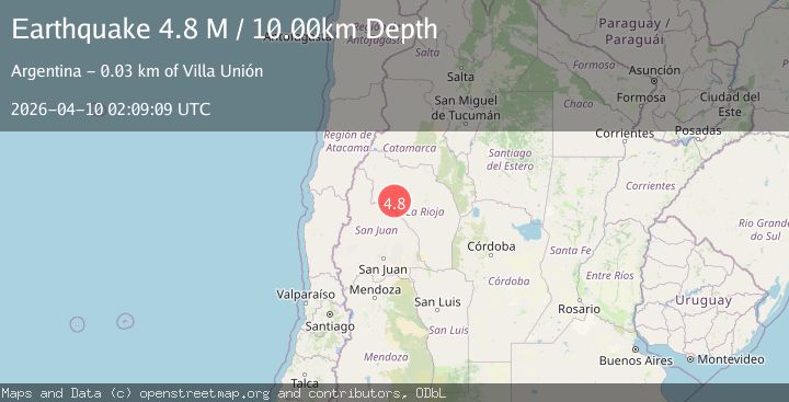 Map of La Rioja, Argentina