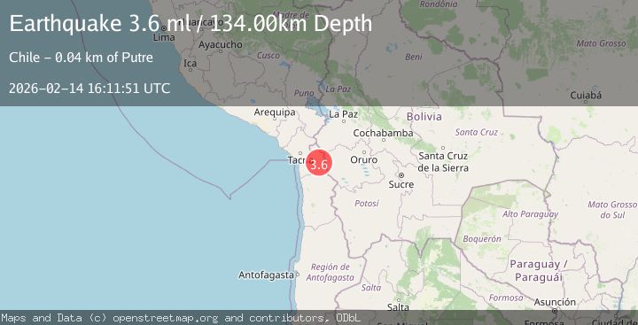 Map of Tarapaca, Chile