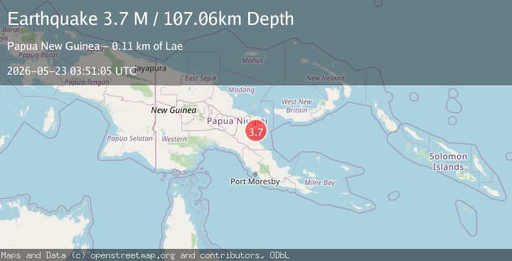 Map of eastern New Guinea region, Papua New Guinea