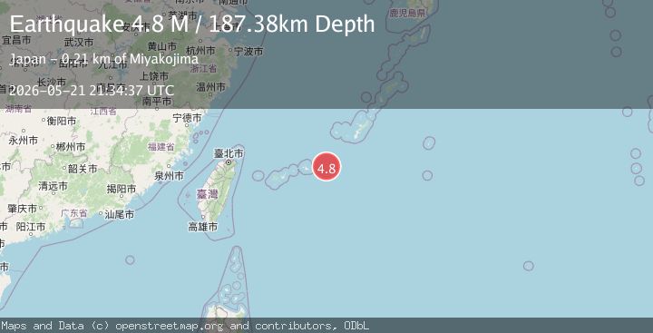 Map of Ryukyu Islands, Japan