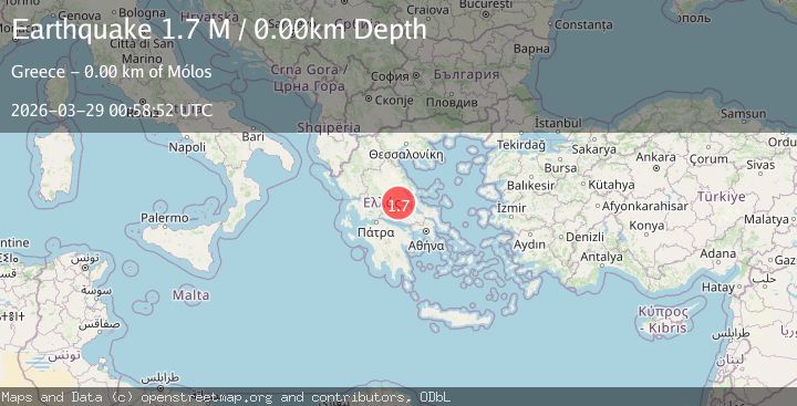 Map of Near the coast of Greece