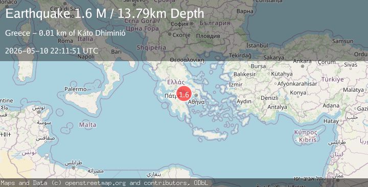 Map of Near the coast of Greece