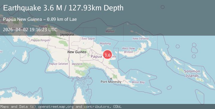 Map of eastern New Guinea region, Papua New Guinea