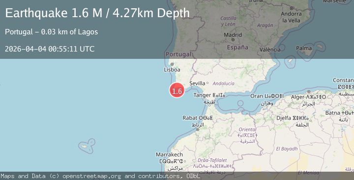 Map of west of Gibraltar