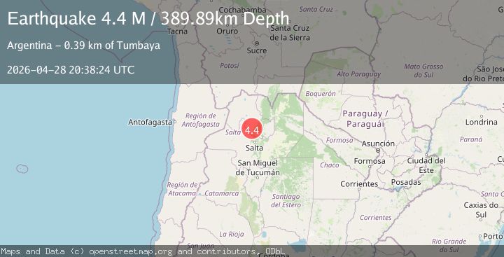 Map of Jujuy, Argentina