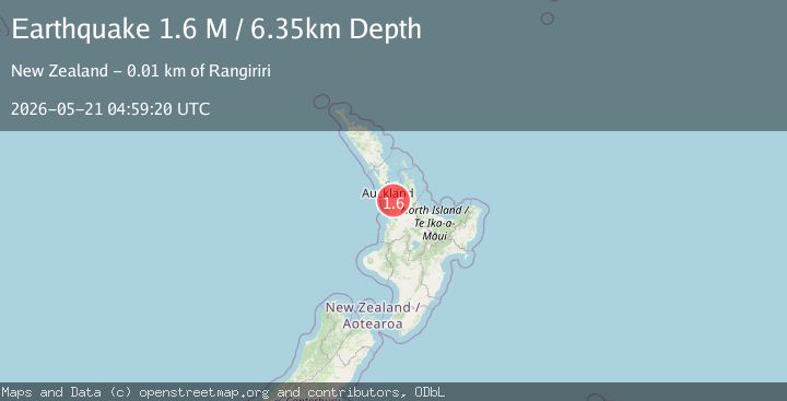 Map of Waikato District, New Zealand