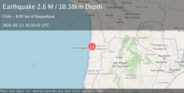 Map of Antofagasta, Chile
