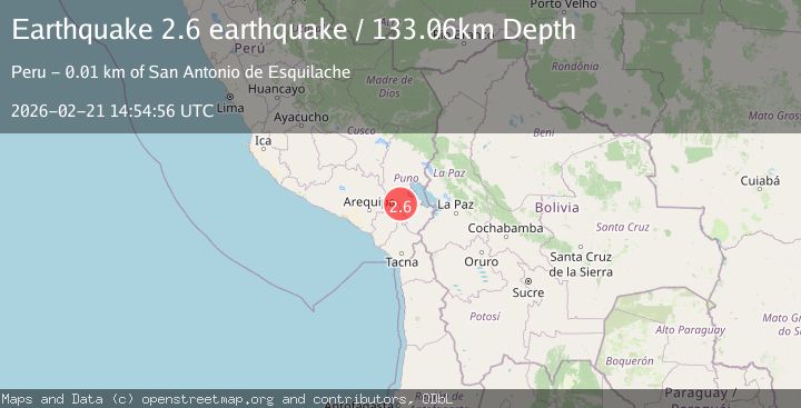 Map of southern Peru
