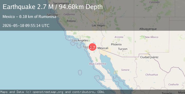 Map of California-Baja California border region