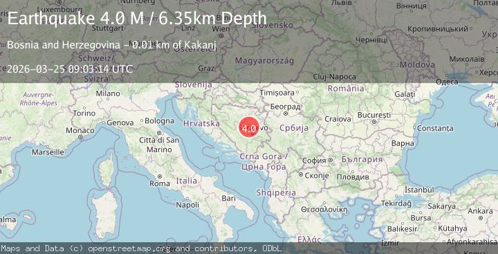 Map of Bosnia and Herzegovina