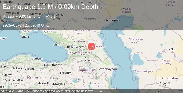 Map of Caucasus region, Russia