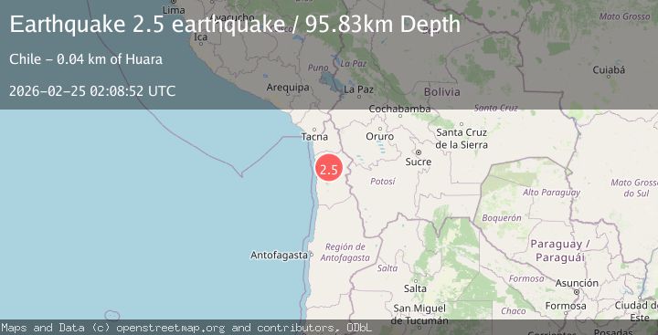 Map of Tarapaca, Chile