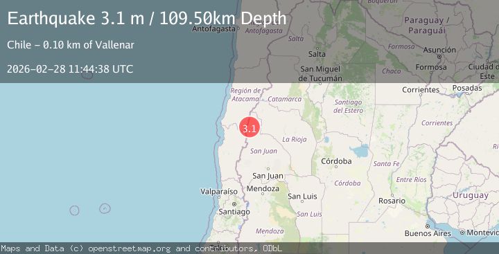 Map of San Juan, Argentina