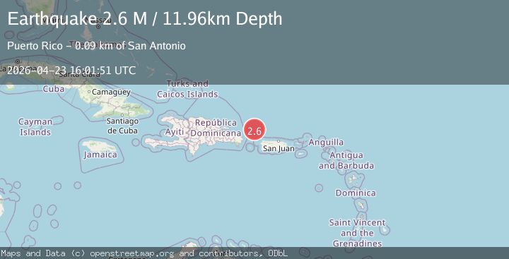 Map of Puerto Rico region