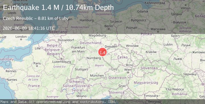 Map of Germany-Czech Republic border region