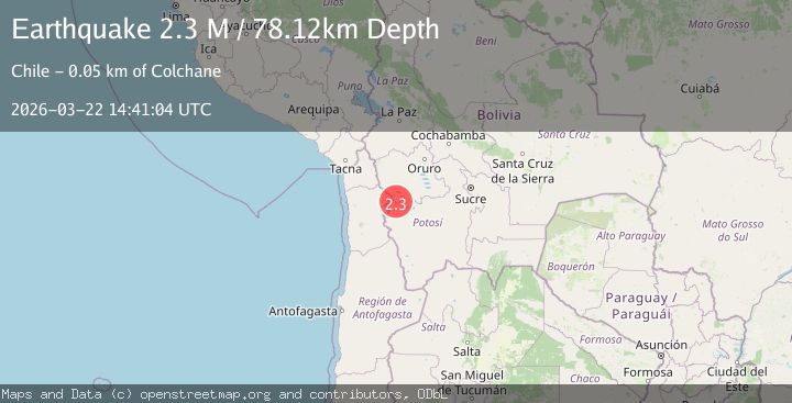 Map of Oruro, Bolivia