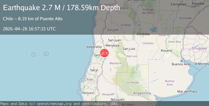Map of Region Metropolitana, Chile