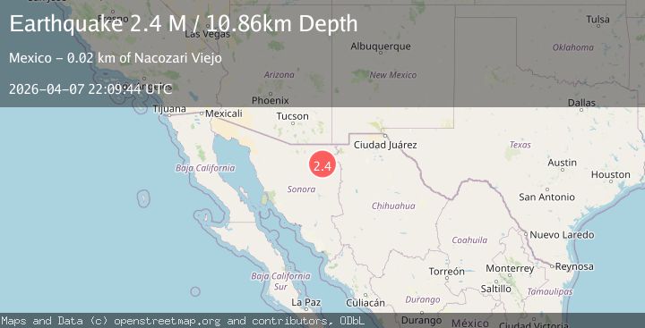 Map of Sonora, Mexico
