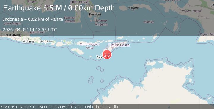 Map of Timor region, Indonesia