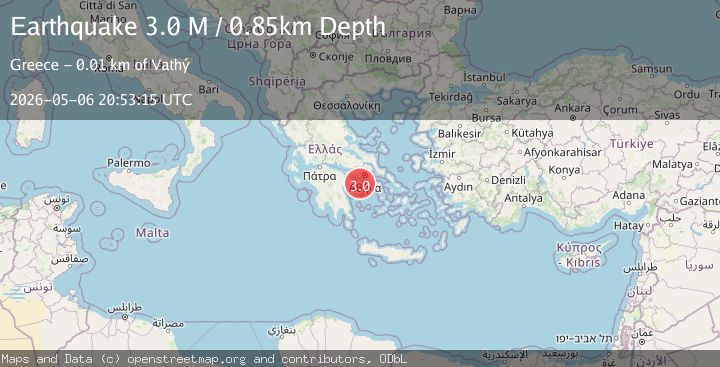 Map of Offshore southern Greece