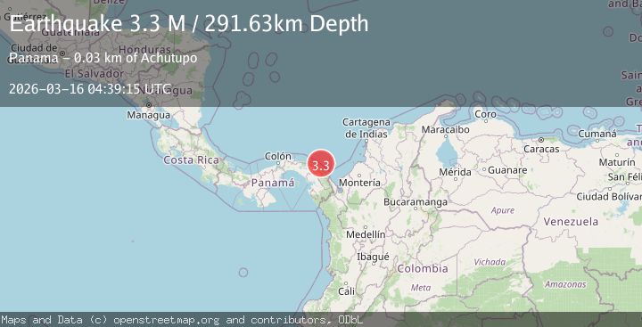 Map of near the north coast of Colombia