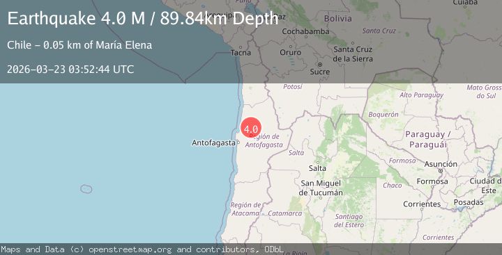 Map of Antofagasta, Chile