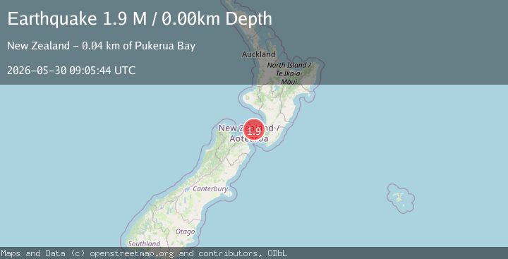 Map of Cook Strait, New Zealand