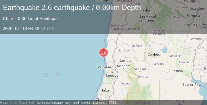 Map of offshore Coquimbo, Chile