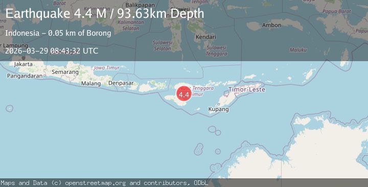 Map of Sumba region, Indonesia