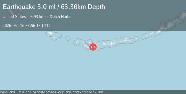 Map of Andreanof Islands, Aleutian Islands, Alaska
