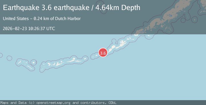 Map of Fox Islands, Aleutian Islands, Alaska