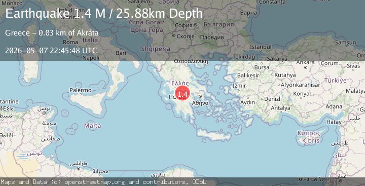 Map of Near the coast of Greece