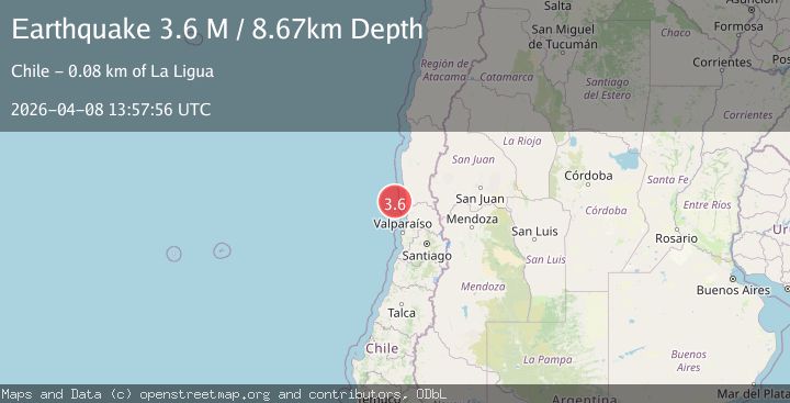 Map of offshore Coquimbo, Chile