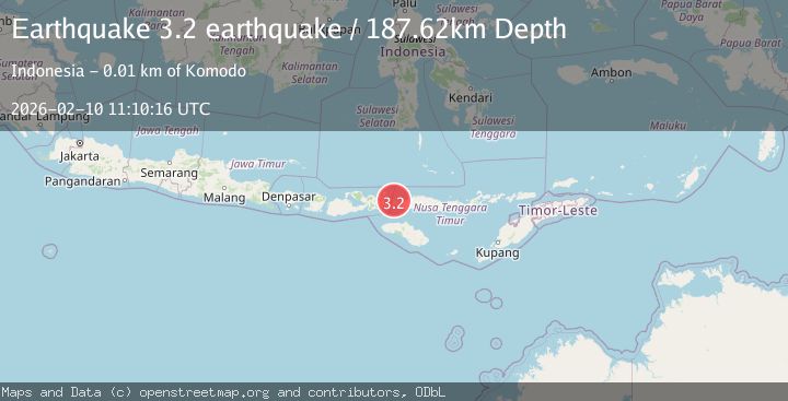 Map of Flores region, Indonesia