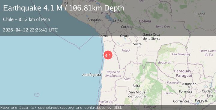 Map of Tarapaca, Chile